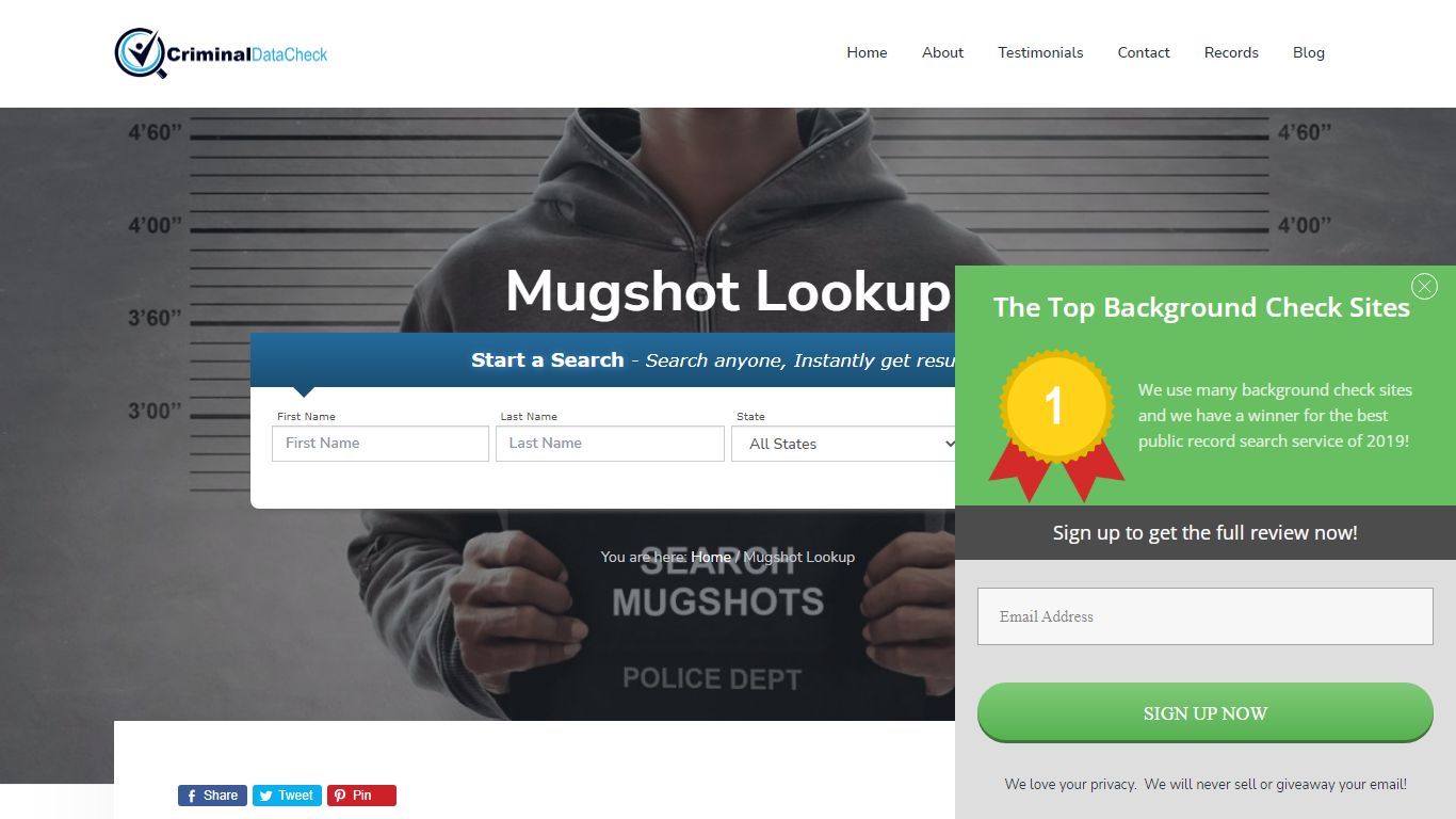 Mugshot Lookup - Find Criminal, Arrest, & Court Records Online